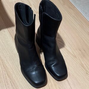 CAMPER Black genuine Leather Ankle Boots